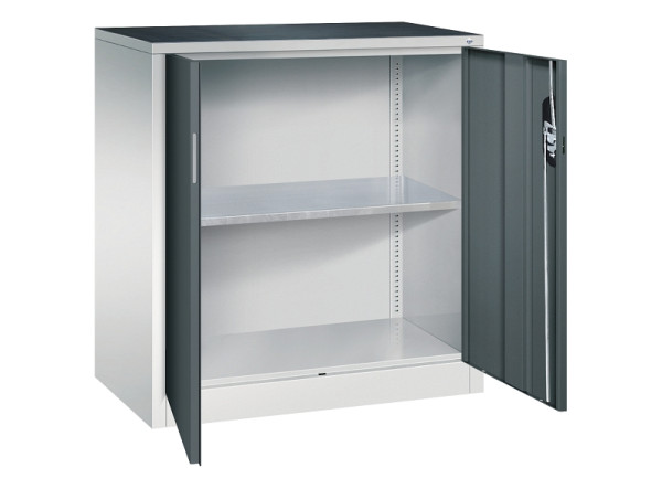 C+P Flügeltürenschrank Acurado, H1000xB930xT500mm, 7035/7016, 8821-000 S10366