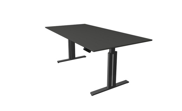 Kerkmann Sitz-/Stehtisch B 2000 x T 1000 mm, elektrisch höhenverstellbar von 720-1200 mm, Memory-Funktion, 4 Höhen, anthrazit, 10324413