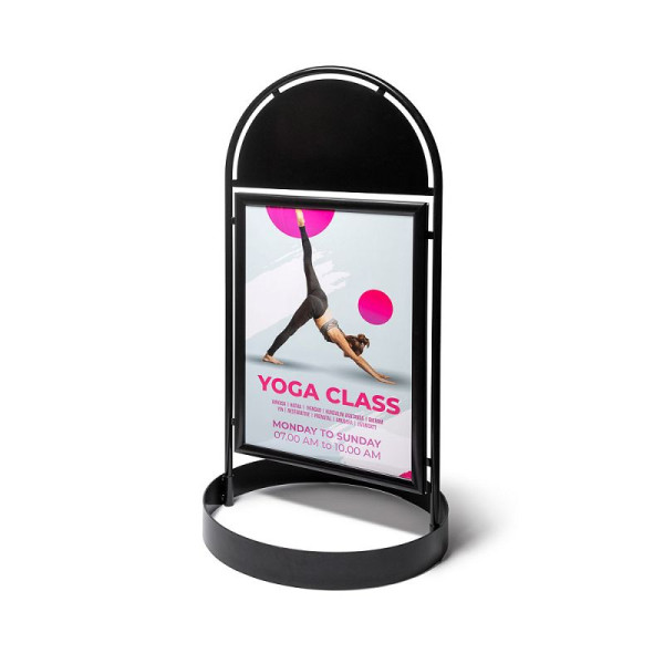 Showdown Displays Stadtschild Eleganter Stahl A1, CSESA1BLTOP