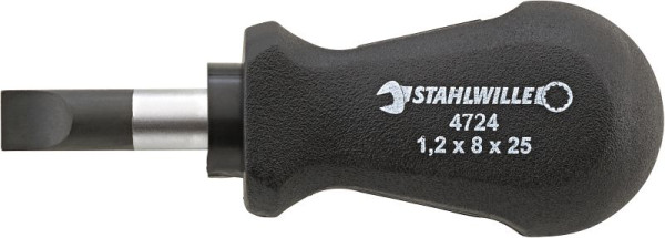 STAHLWILLE Vergaserschraubendreher DRALL Nr.4724 0,6 mm x 3,5 mm Klingen-Länge 25 mm, 47241045