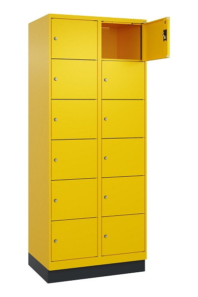 C+P Schließfachschrank Evolo PLUS, mit Sockel, 12 Fächer, 1950x800x500mm, 1023/1, 049020-226 S10022