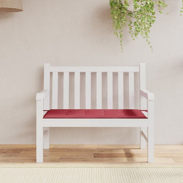 vidaXL Gartenbank-Auflage Weinrot 120x50x3 cm Oxford-Gewebe, 314080
