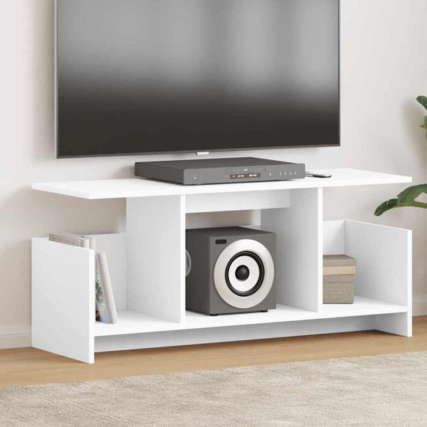 vidaXL TV-Ständer Weiß 102 x 35 x 45 cm Holzwerkstoff, 890992