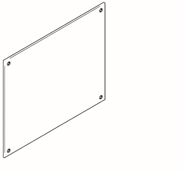 KWC Spiegel, Edelstahl, 590x490x7 mm, diebstahlhemmende Befestigung, 2030019886