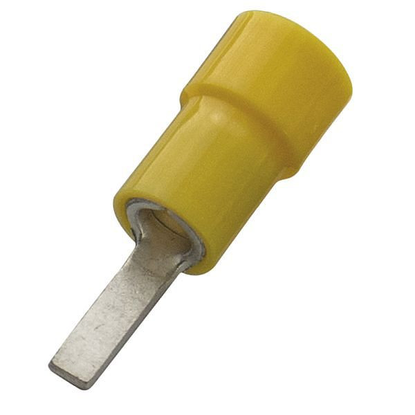 Haupa Flachstifte gelb PVC-isoliert 4,0-6,0 mm², GL 31,7 mm, VE: 100 Stück, 260335
