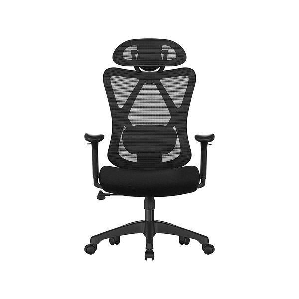 SONGMICS Bürostuhl bis 150 kg belastbar schwarz, OBN063B01
