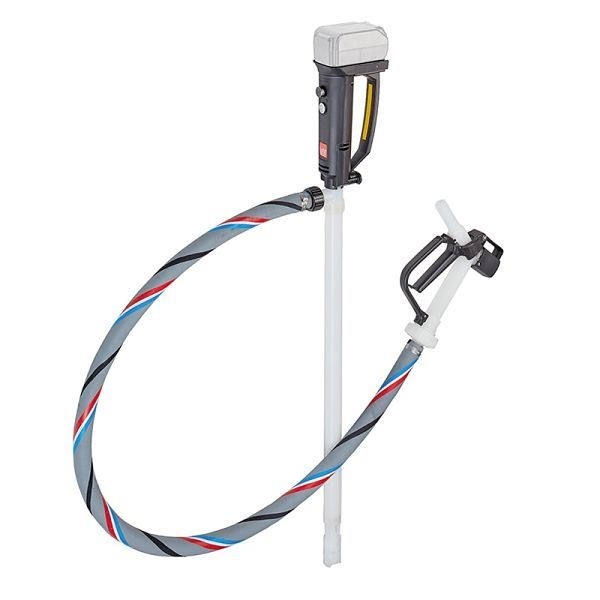 Lutz Fasspumpen-Set - B2 Battery PVDF, Motor Akku, Tauchtiefe: 1000 mm (Fässer), für konzentrierte Säuren und Laugen, 0207-082