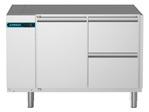 ALPENINOX Kühltisch, 2 Abteile CLO 700 2-7011, für GN 1/1, zentralgekühlt, Umluftkühlung, 402712113