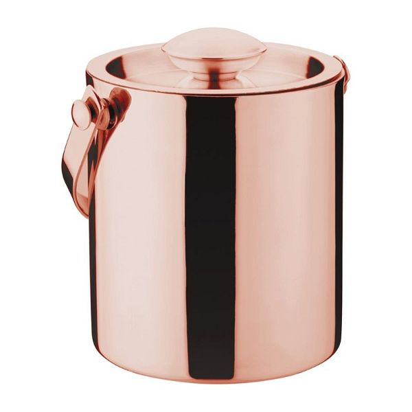 Olympia Barware doppelwandiger Eiskübel mit Deckel kupferfarben 1L, DR740