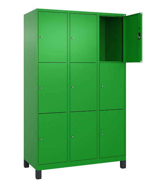 C+P Schließfachschrank Evolo PLUS, mit Füßen, 9 Fächer, 1950x1200x500mm, 6037/6, 049010-323 S10026