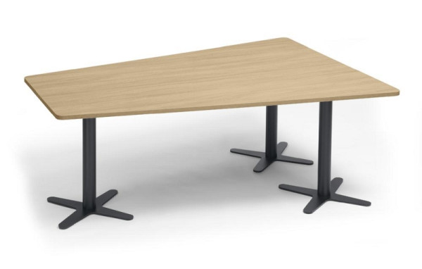 Deskin Konferenztisch DUBLIN, Dekor: Eiche hell, Gestellfarbe: Anthrazit RAL 7016, BxHxT: 2000 x 735 x 1410 mm, 330280