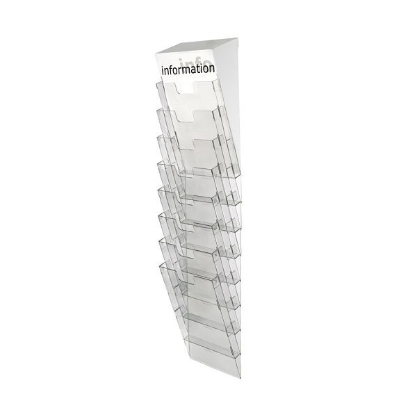 VKF Renzel Wand-Prospekthalter / „Info-Modul-System”, 8-fach, 57.0049.1