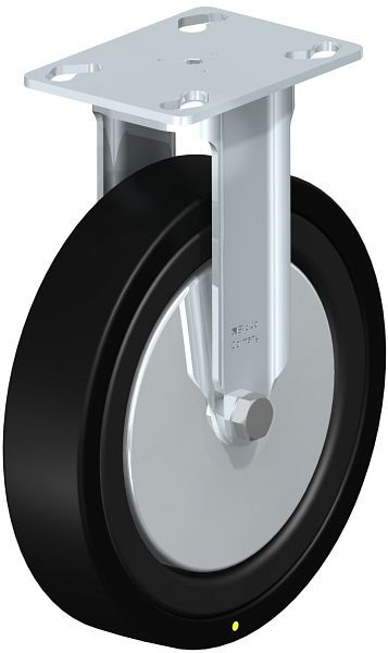 Blickle BKPA-VPA 150K-EL-FA Apparate-Bockrolle mit Anschraubplatte, Vollgummi, Grau, 749232