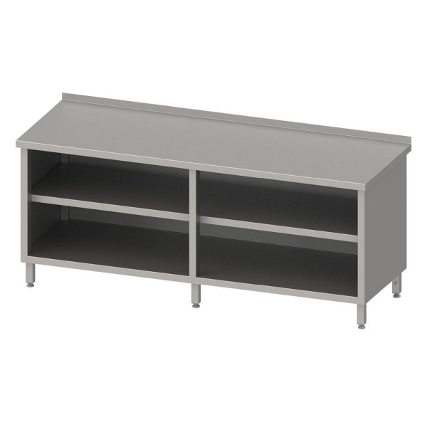 Stalgast Arbeitsschrank offen mit Grund-und Zwischenboden 2000x700x850mm, mit Aufkantung, verschweißt, VAS20700A