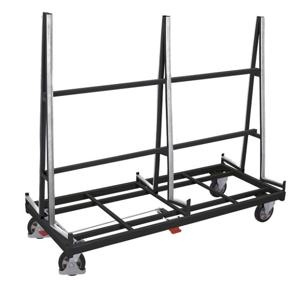 VARIOfit Plattenwagen zweiseitig, Außenmaße: 1.380 x 880 x 1.705 mm, RAL 7016 anthrazitgrau, sw-1306/AG