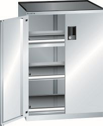 LISTA Schubladenschrank 36x27E (BxTxH) 717x600x1020mm CODE Lock, Lichtgrau, 1 Schublade, Fronthöhe: 75 mm, Tragkraft Schubladen: 75kg, 79.400.020.C