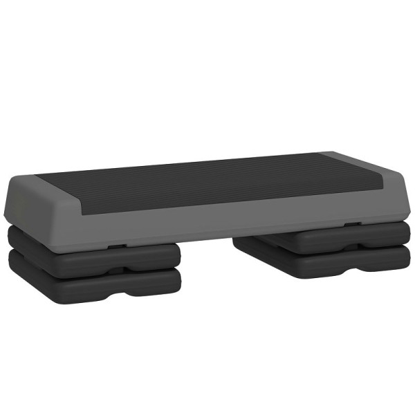 SPORTNOW Höhenverstellbarer Fitness-Stepper, rutschfest, für Zuhause, das Fitnessstudio oder das Büro geeignet, A90-379V00GY