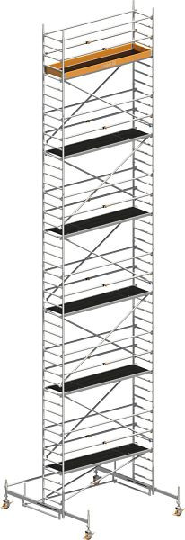 Layher Gerüst Uni Standard P2 mit Uni Telegeländer, Max. Plattformhöhe: 11,38 m, 1411111