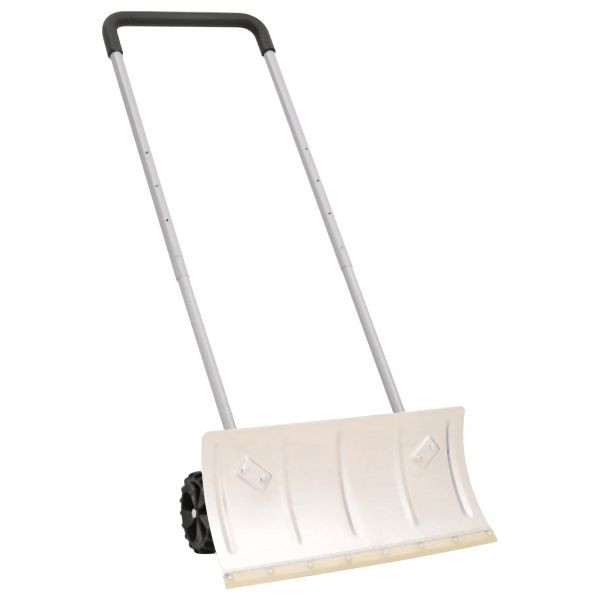 vidaXL Schneeschieber mit Teleskopgriff Silbern 61 cm Stahl, 364819