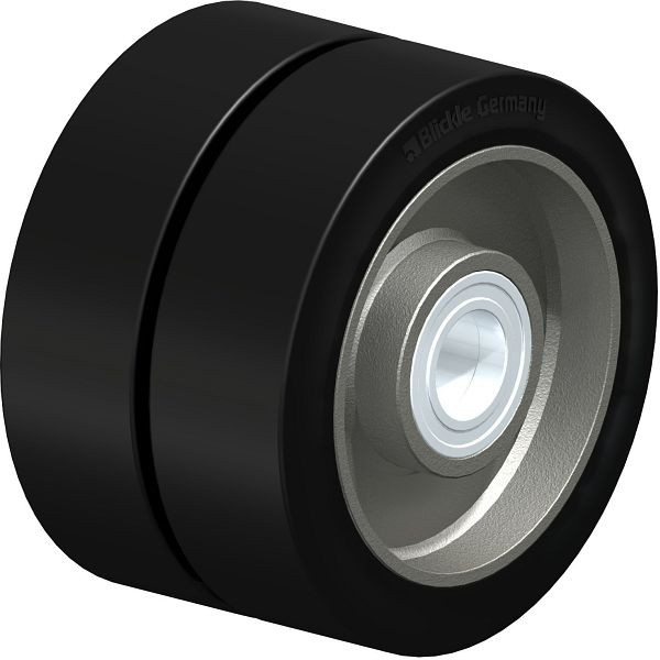 Blickle DS 405/75K Rad aus Elastik-Vollgummi, Schwarz, 612184