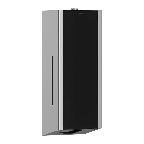 KWC Seifenspender, Exos, elektronisch, Edelstahl, AP, 120x325x120 mm, Front ESG schwarz, 2030022943
