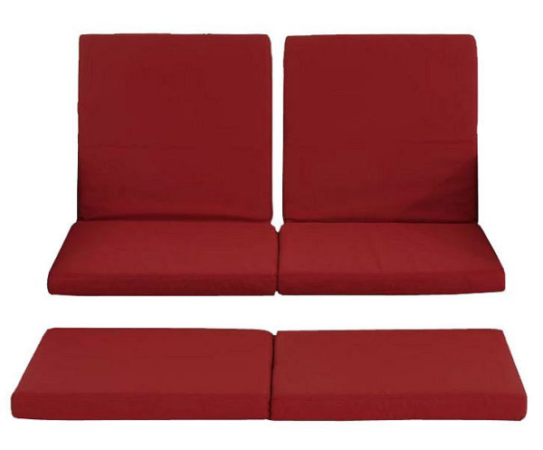 CLP 3er-Set Kissenbezüge Sofa Ancona, rubinrot, 11954105