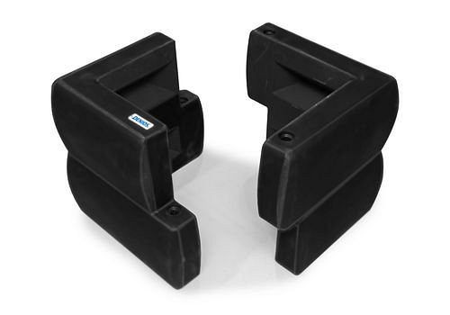 DENIOS Pfeiler-Schutzprofil 160 (Pfeiler bis 160x160 mm) aus PE, schwarz, 360 x 360 x 500 mm, Set = 2 Stück, 180164