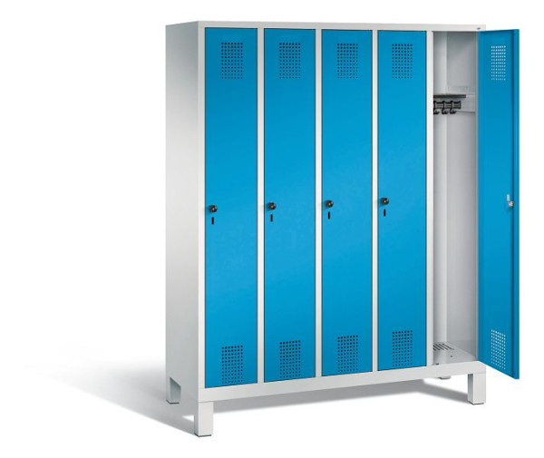 C+P Spind Evolo, 5 Abteile, H1850xB1480xT500 mm, Lichtgrau/Lichtblau, 48010-50 S10002