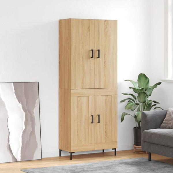 vidaXL Highboard Sonoma-Eiche 69,5x34x180 cm Holzwerkstoff, 3195790