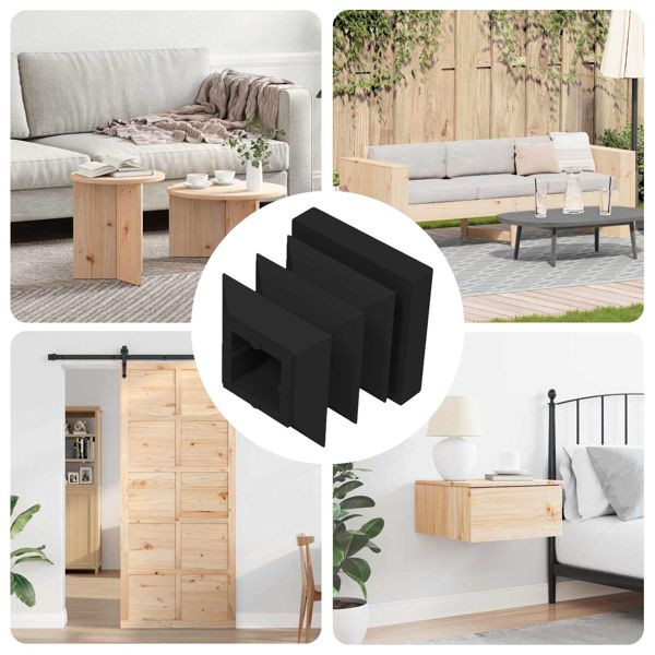 vidaXL Endkappen 10909 pcs Schwarz 15 x 15 x 15 mm PP, 864858