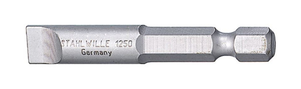 STAHLWILLE Bit-Schraubendrehereinsatz Nr.1242-1250 0,6 x 3,5 mm Außen-6kant E 6,3 Länge 50 mm, 08300635