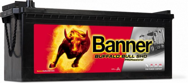 Banner Buffalo Bull SHD PROfessional Batterie 645 03, Erstausrüsterqualität, absolut wartungsfrei, 018645030101