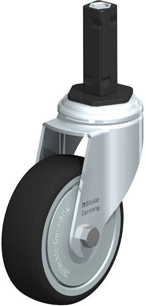 Blickle LKRA-PATH 101K-11-FK-EV12 Apparate-Lenkrolle mit Expander, Thermoplastisches Polyurethan, Grau, 848832