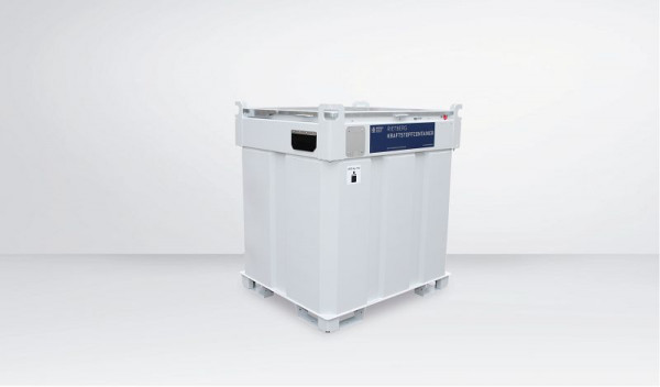 Seppeler Behälter Rietberg Schmierölcontainer QUADRO-OEL 1000, LxBxH: 1200x1000x1322mm, 950 Liter, innen roh und außen lackiert, 506302