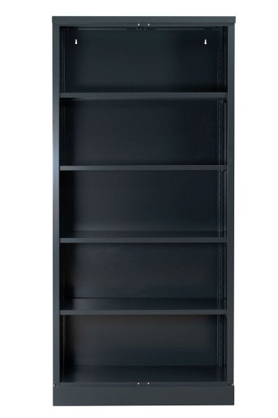 Gürkan Flügeltürenschrank Ohne Türen, 42 x 92 x 195 cm, Anthrazit, Fachboden Stück 4, FLC/O.19/N, 111308