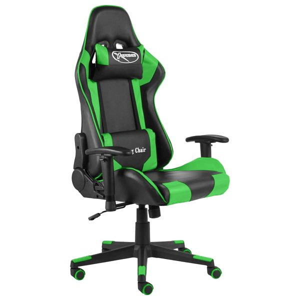 vidaXL Gaming-Stuhl Drehbar Grün PVC, 20493, 8720286193372