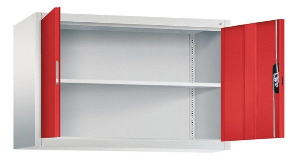 C+P Aufsatzschrank Acurado, H790xB1200xT400mm, Farbe: Lichtgrau / feuerrot, Muldengriff, 9465-000 S10160