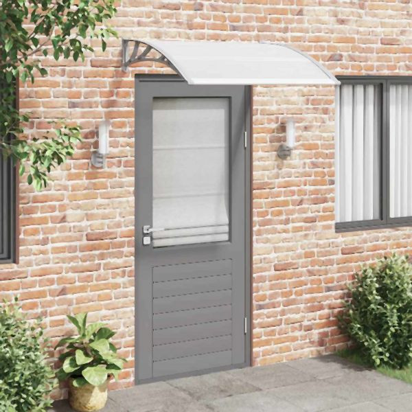 vidaXL Türvordach Grau 120x100 cm Abmessung PC, 45628, 8718475728115