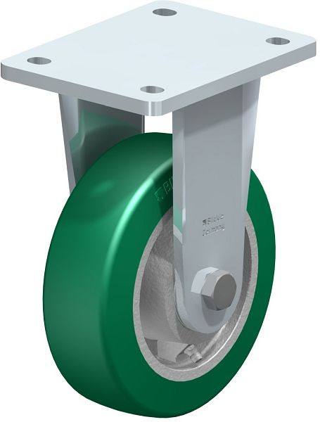 Blickle BO-GST 150K Stahlgeschweißte Schwerlast-Bockrolle, Blickle Softhane®, Grün, 754153