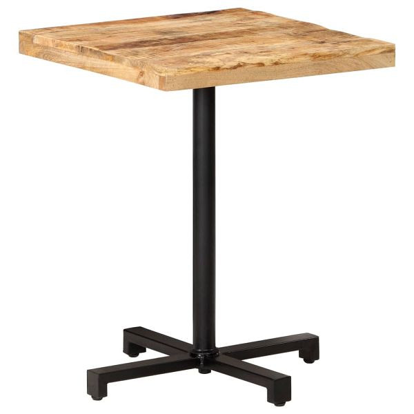 vidaXL Bistrotisch Quadratisch 60x60x75 cm Raues Mangoholz, 320264