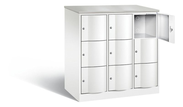 C+P XL-Schließfachschrank Resisto, H1255xB1148xT640mm, Farbe: Verkehrsweiß, 8573-373 S10178