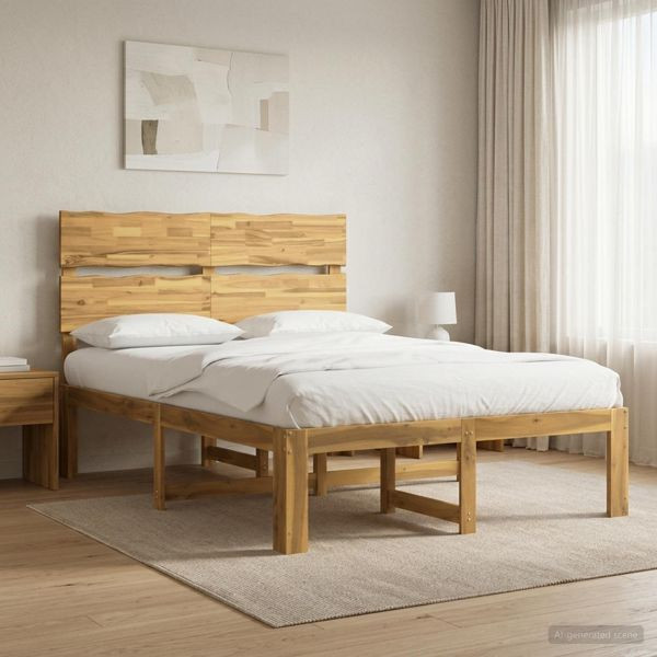 vidaXL Doppelbettgestell mit Kopfteil ROSTOCK Weiß 160 x 200 cm, 3405493