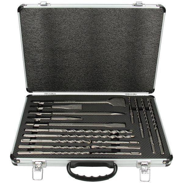 HiKOKI Bohrer- und Meißelset SDS-Plus (17-teilig) in Alu-Koffer, 402555