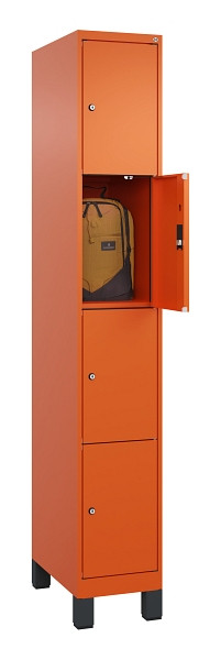 C+P Schließfachschrank Evolo PLUS, mit Füßen, 4 Fächer, 1950x300x500mm, 2004/20, 049010-104 S10023