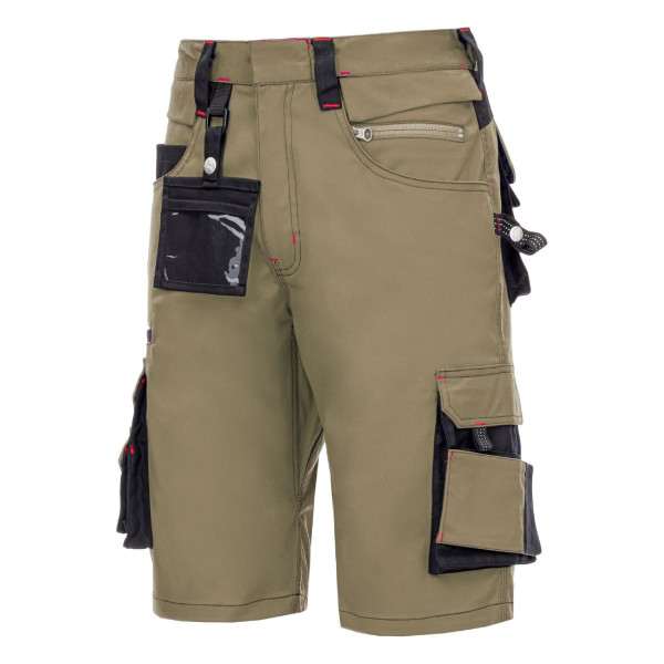 NITRAS MOTION TEX PRO FX, Arbeitshose, kurz, khaki / schwarz (Farbcode: 5110), Größe: 68, VE: 10 Stück, 7705-68