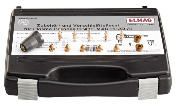 ELMAG Zubehör- und Verschleißteileset für Plasma-Brenner CP41C MAR (5-20 Ampere) zu Power Plasma 2025/M, 00054