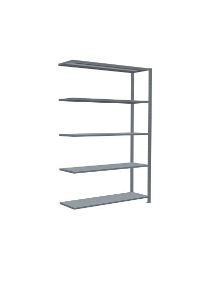Schulte Anbauregal, Steckregal MULTIplus150, 2000 x 1300 x 400 mm, 5 Fachböden, Kreuzstrebe, verzinkt, 12745-130