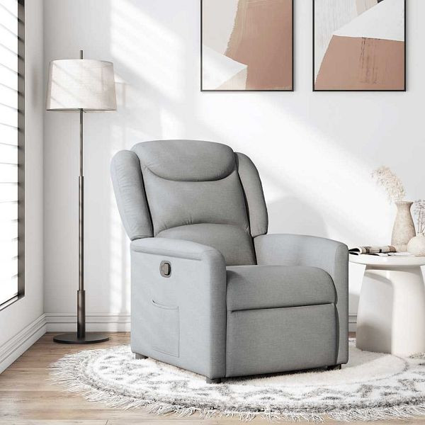 vidaXL Relaxsessel Hellgrau Stoff, 4015596, 8721158336026