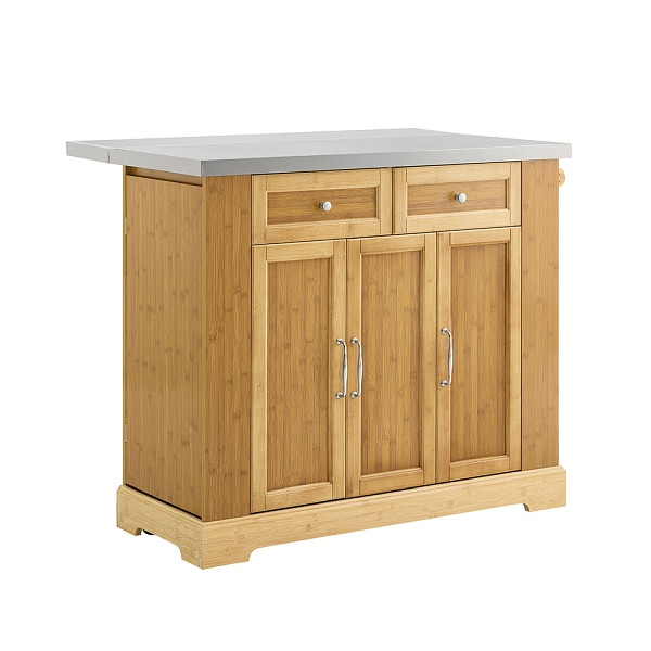SoBuy Kücheninsel mit zwei Schubladen Holzfarbe 107x71x92.5cm, Funktional, FKW130-N