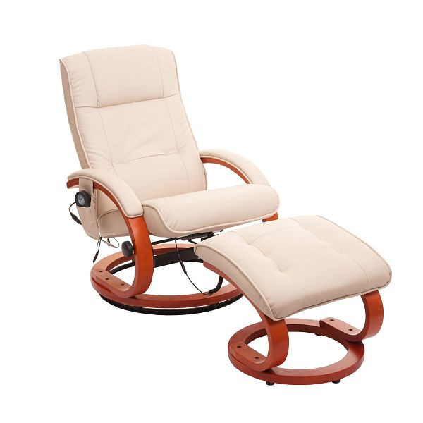 Mendler Massage-Fernsehsessel Pescatori II, Relaxsessel Massagesessel, Massagefunktion, weiß-creme, 8437